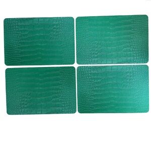 nicolette mayer CROCODILE WEATHERLEY GREEN 17.5 RECTANGLE PEBBLE PLACEMATS/4